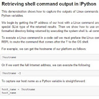 Shell commands
